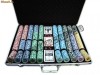 Pokerchips set cu 1000 chipsuri MEGA STAR de 13.5 gr, inscriptio