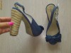 SANDALE DAMA ATMOSPHERE TOC INALT SUPERBE DENIM MARIME UK 7 EU 40