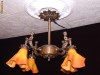 superb candelabru din bronz masiv cu patru brate