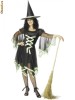 Costum de vrajitoare, verde, pentru femei, M
