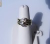 Inel designer italian CANTELLI aur 14K 2 culori, 11.6g, montura unicat cu 2 BRILIANTE !!