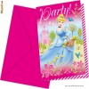 Set de 6 Invitatii de petrecere party copii cu plicuri PRINCESS SUMMER CASTLE