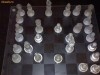 sah sticla cu piese de cristal