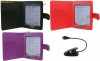 HUSA KINDLE TOUCH WI-FI SI 3G - DE TIP COPERTA, NEGRU, MOV, ROSU + LAMPA DE CITIT LED CU BRAT FLEXIBIL - CALITATE SI DESIGN DEOSEBIT