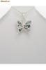 Pandantiv fluturas din argint cu sidef abalone verde 17-1-i2331