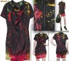 Rochie McQ ALEXANDER McQUEEN Safety-pin Neon autentica 2200lei in mag fluida, fermoar lung la spate cu capat dublu, s/m