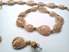 set bijuterii dama colier, bratara, cercei aurii imitatie aur, sofisticat, aparte (nou, fara defecte, pret reducere)