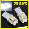 bec led leduri auto W5W T10 cu 20 SMD 1210 de culoare alba, lumini masina