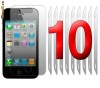 FOLIE PROTECTOARE IPHONE4,4S  -  PACHET 10 BUCATI-AMBALAJ ORIGINAL!!!!SUPER PRET!!!!-LIVRARE GRATUITA!!!