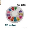Flori uscate presate 60 buc, floricele pentru modele decor unghii, nail art 3D, manichiura