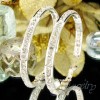 Cercei rotunzi placati cu aur cu cristale swarovski clear FE5660027 - bijuterii hand made, mireasa