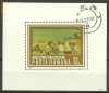 1973 - Reproduceri de arta - munca, colita stampilat