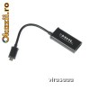 ADAPTOR MICROUSB CU MUFA DE HDMI INCORPORATA SI O MUFA MAMA MICROUSB  I9100 S2 Google Galaxy Nexus I9250 Nexus 3 Galaxy X Note I9300 Galaxy 3 ETC MHL