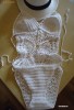 Costum de baie crosetat model alb S