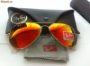OCHELARI RAYBAN - RAY BAN Aviator 3025  *MODEL RAR*  58[]14 - RAMA AURIE - LENTILA CURCUBEU OGLINDA