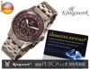 CEAS GERMAN MULTIFUNCTII CU DISPLAY RETROGRAD.Konigswerk PLUTOS - 8 DIAMANTE REALE CU CERTIFICAT IN CUTIE SIGILAT. CULOARE COFFEE METALIC