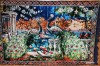 Tapiserie carpeta Libia pauni anii 1970 mare 180x120cm