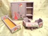 mobilier papusi/papusa lemn pictat manual lacuit handmade cadou ideal ziua copilului 1 iunie