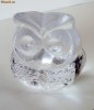 Statueta cristal - Bufnita - design Lars Hellsten pentru Skruf Suedia