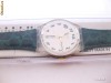 CEAS SWATCH  DAMA, CUTIE , , IMPECABIL ,CUREA PIELE VERDE INCHIS.