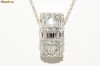 lantisor R.KLEIN aur alb 14K cu pandantiv cu diamante naturale VS, 0.80CT