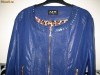 Jacheta dama imitatie piele gen ZARA,albastru royal,superba,model deosebit,marimea M