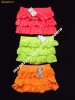FUSTITA MINI VERDE / ORANGE / ROZ FOSFORESCENT NEON 3 VOLANE 100% BUMBAC VARA PLAJA PISCINA CLUB FUSTITE FUSTE VOLANASE