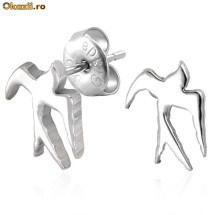 Cercei din inox 6 mm - randunele - cod 126 foto