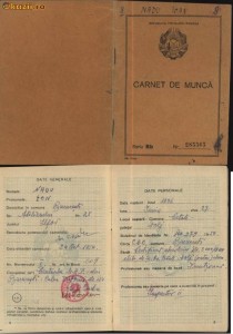 Carnet de munca , 1950 , Centrala M. A. T.  ,  Bucuresti foto