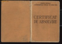Certificat absolvire cursuri populare de limba rusa , ARLUS Suceava , 1954 foto