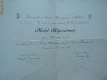 Invitatie la balul Casei Germane din Cernauti , 1926 , apartinand scriitorului bucovinean Filimon Taniac foto