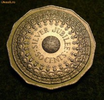 brosa hand-made din moneda australia jubileul de argint foto
