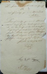 Document , Arbore , Bucovina austriaca , 1858 ,2 foto