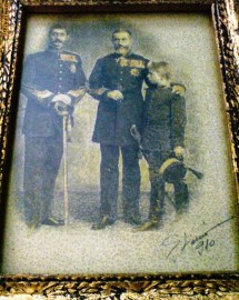 REGALITATE ROMANIA, REGELE CAROL I SI NEPOTUL CAROL AL II LEA ,TABLOU DATAT SI SEMNAT... foto