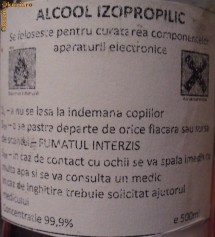 Alcool Izopropilic 0,5 litri la 19 lei foto