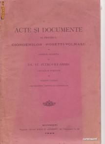 ACTE SI DOCUMENTE  IN PROCESUL CIOROENILOR[ROSETTI-VOLNASI] CU DL ST.PETROVICI-ARMIS foto