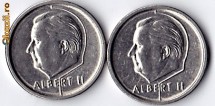 Belgia 2 monezi 1 Franc 1994 1995 foto
