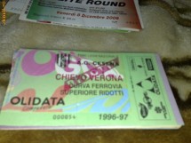 Campionat Italia - Bilet meci de fotbal - Cesena - Chievo Verona - editia 1996 - 1997 foto