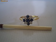 VECHI INEL 18K , SAFIR  +  BRILIANTE