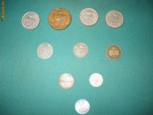 lot de 9 monede romanesti si straine
