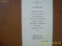 Restaurantul Capsa Athenee Bucuresti-meniu 1926
