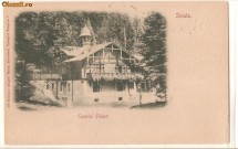 Sinaia-Castelul Foisor si reclama societatii Generala 1902, timbru sec foto