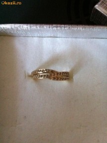 inel aur 14k montura 0.3ct diamante foto