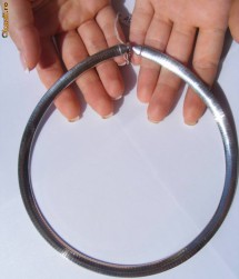 Colier superb ag rodinat, 37.4g, model OMEGA de 9 mm !!! foto