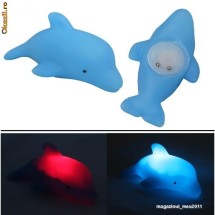 delfin pentru baie cu led, jucarii pentru baie, apa, jucarie atractiva si distractiva pentru bebelusi