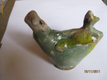 FLUIER DE COLECTIE DIN CERAMICA PICTATA ANII 50 foto