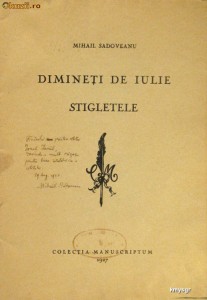 Dimineti de Iulie, Stigletele- Mihail Sadoveanu, foto