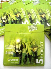 CARTELE COSMOTE CU NUMAR SI 5 EURO CREDIT foto