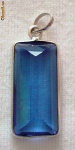 PANDANTIV BLUE QUARTZ FATETAT -(2-46) Argint 925-PROMOTIE foto