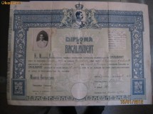 DIPLOMA DE BACALAUREAT DIN 1936 foto
